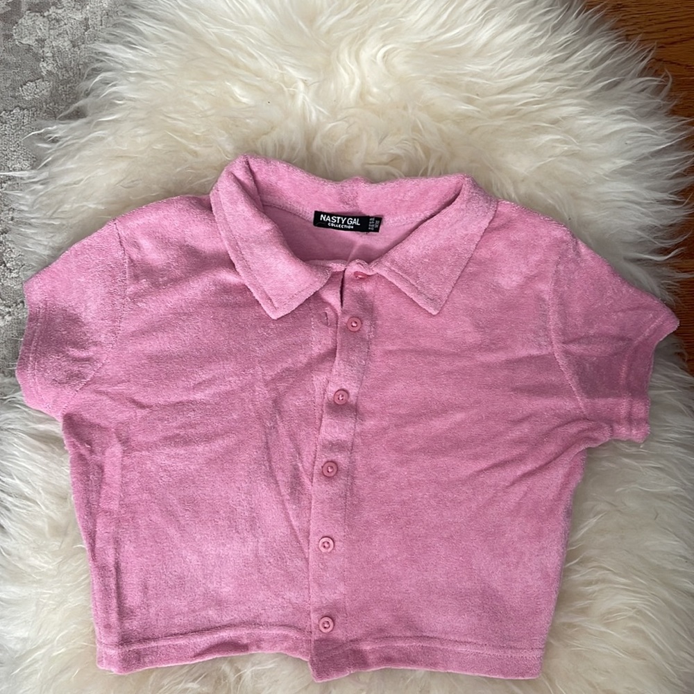 Pink Terry Cloth Matching Set - Picture 2 of 3